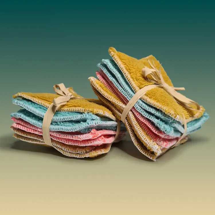 2 x 7 lingettes d&eacute;maquillantes lavables 