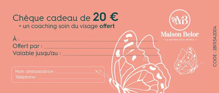 Cheque cadeau 20 &euro;