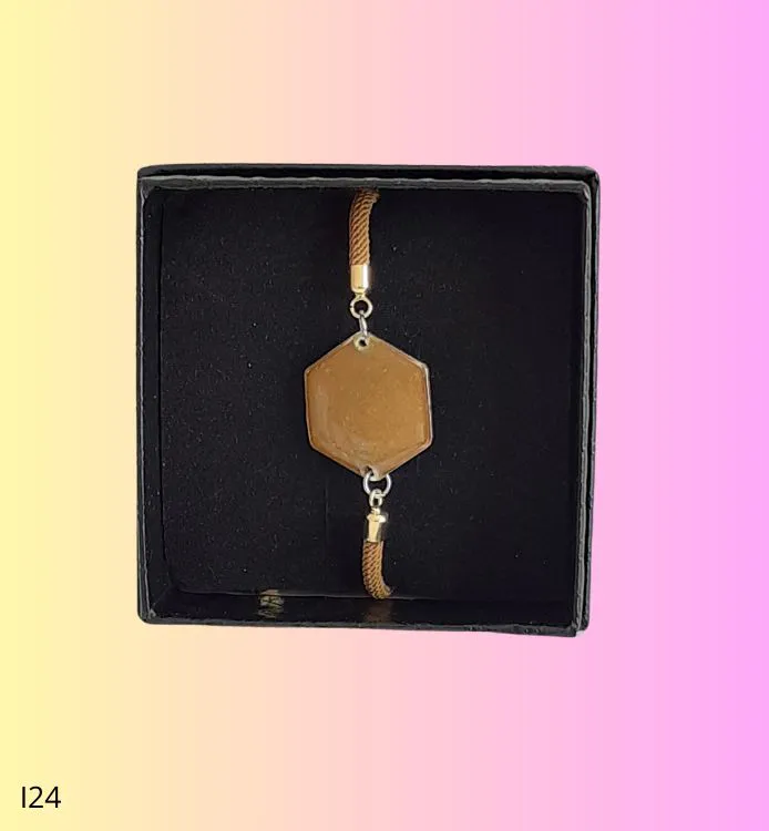 Bracelet jaune moutarde