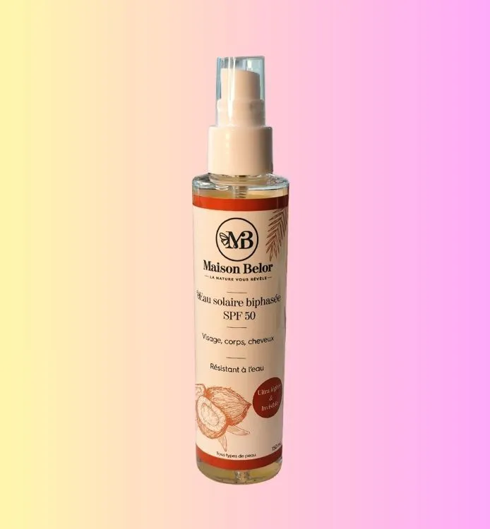 Eau solaire biphasée SPF 50